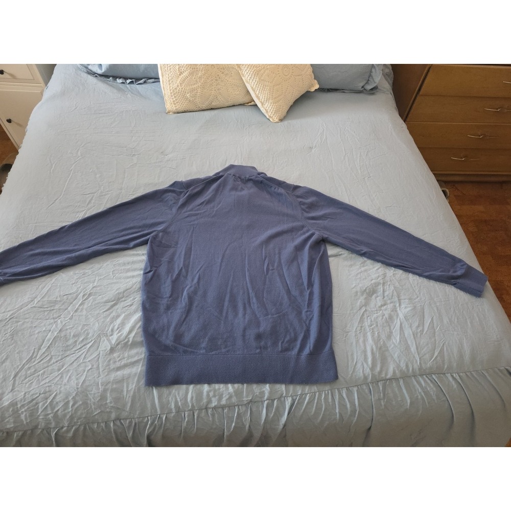 IZOD Advantage Performance Stretch 1/4‎ Zip Pullover Sweatshirt Men's M Blue - Picture 7 of 8